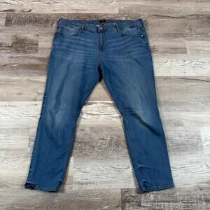 River Island Men’s Blue Denim Jeans Straight Leg Mid Rise Size 42